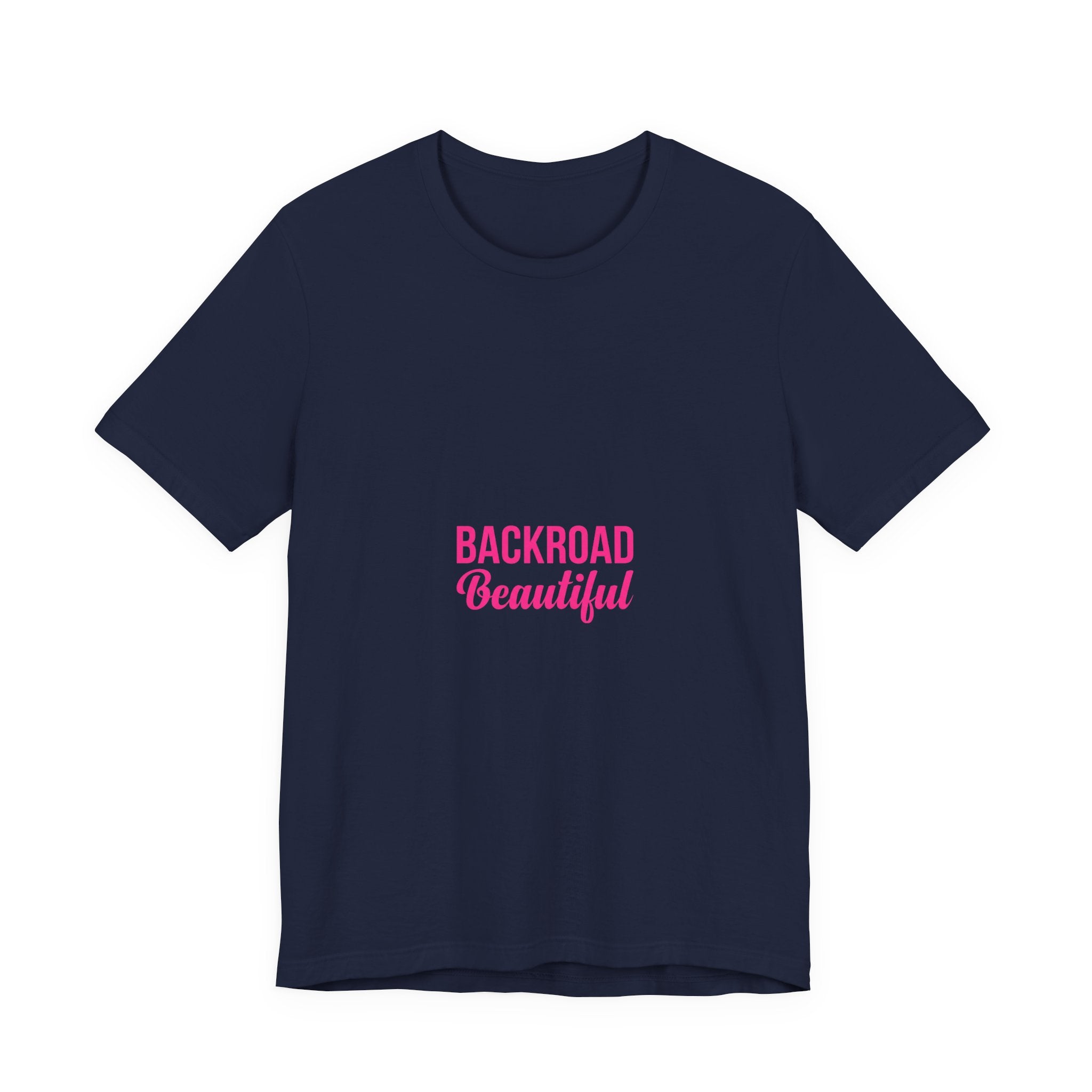 Backroad Beautiful Tee — Pink Script Graphic T‑Shirt