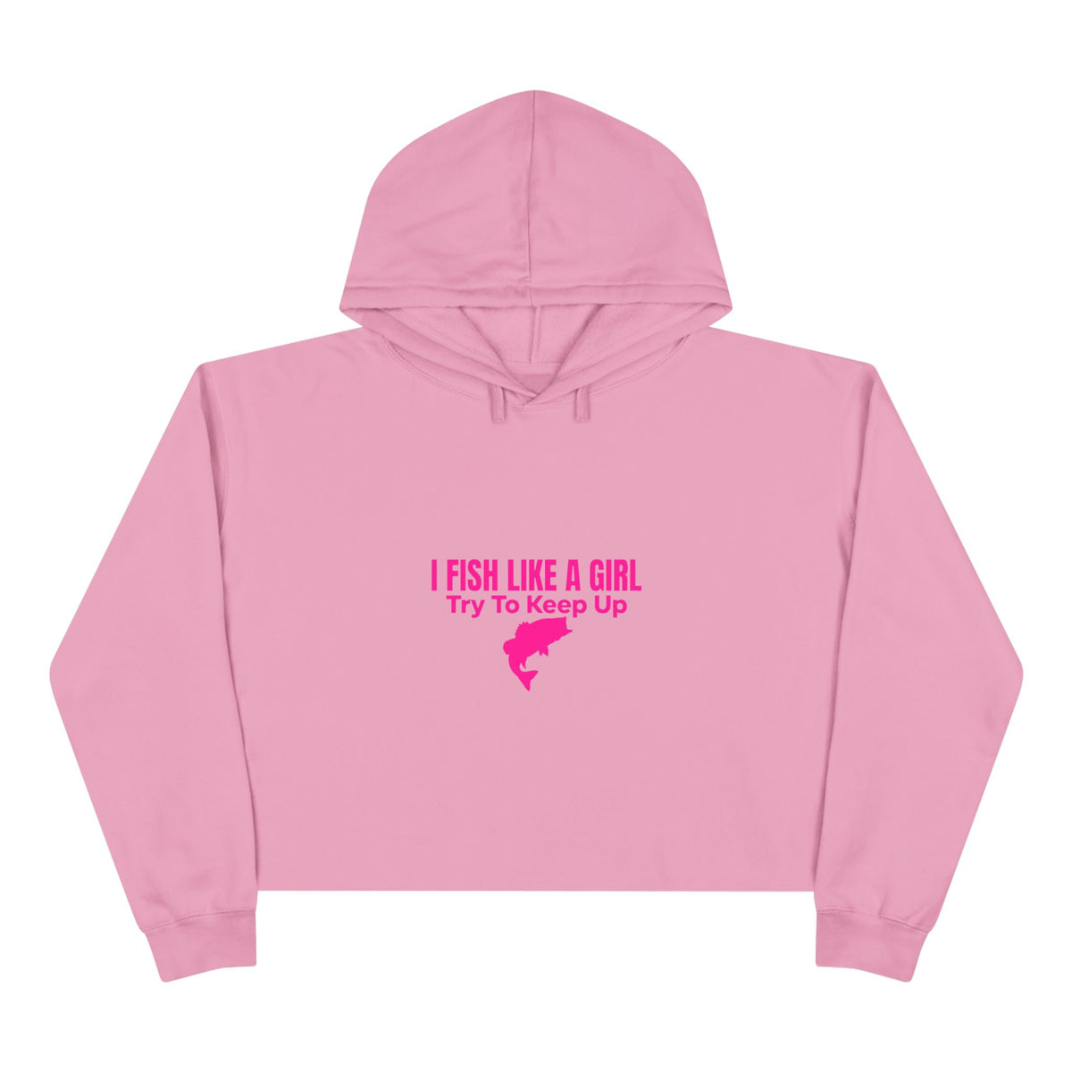 I Fish Like a Girl Crop Hoodie
