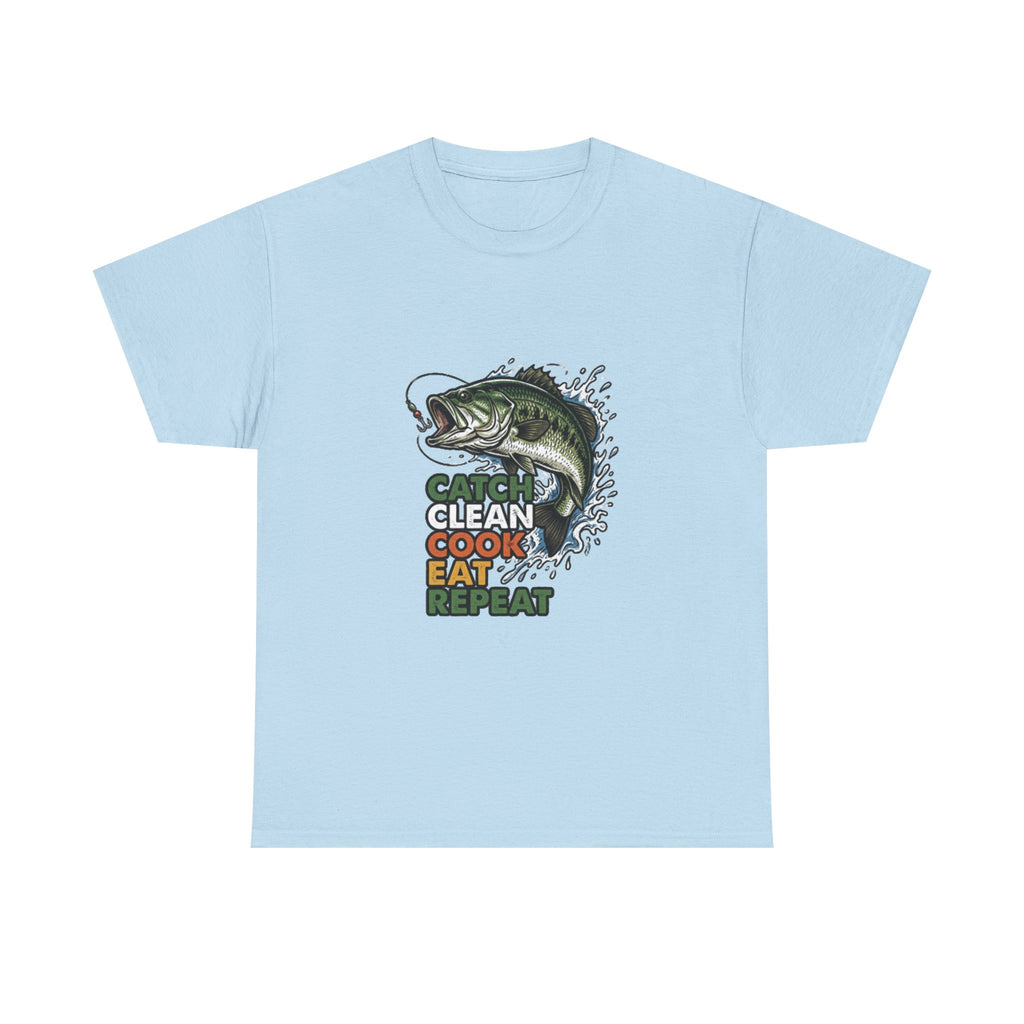 Catch Clean Cook Eat Repeat Unisex Heavy Cotton Tee
