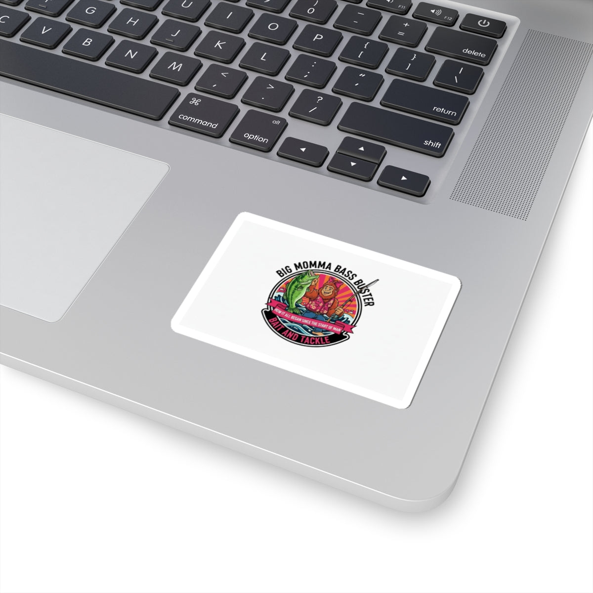 Kiss-Cut Sticker — "Big Momma Bass Blaster" Fishing Decal