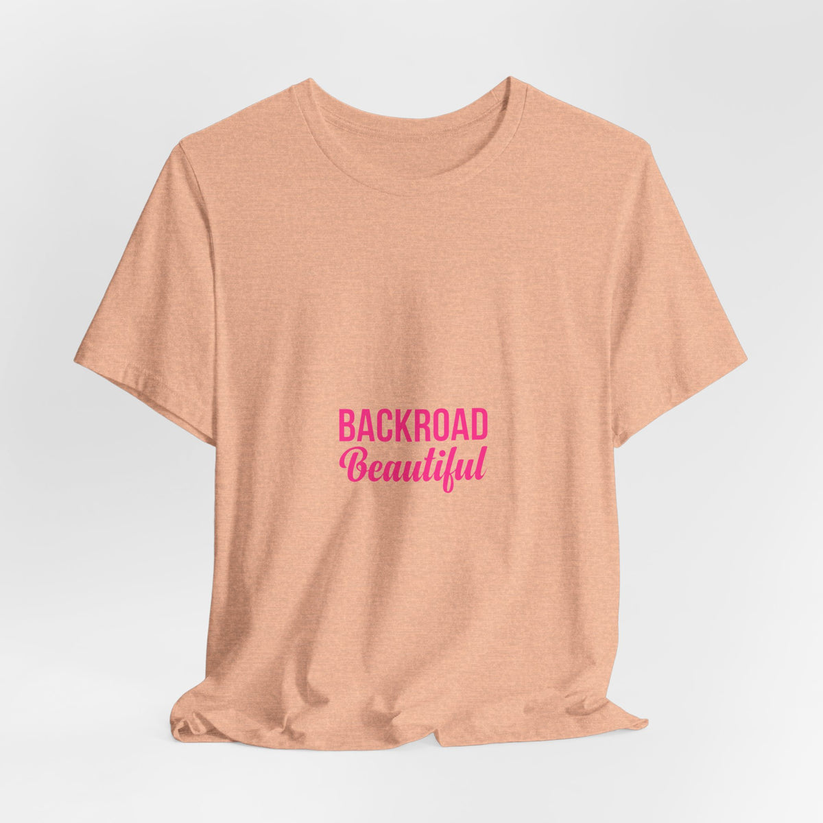 Backroad Beautiful Tee — Pink Script Graphic T‑Shirt