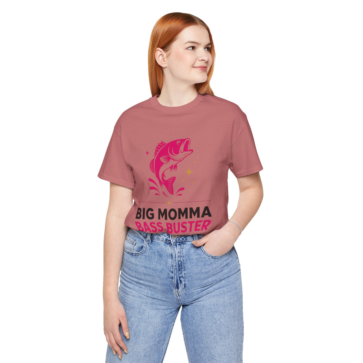 Bass Fishing Tee — "Big Momma Bass Buster" Graphic Shirt