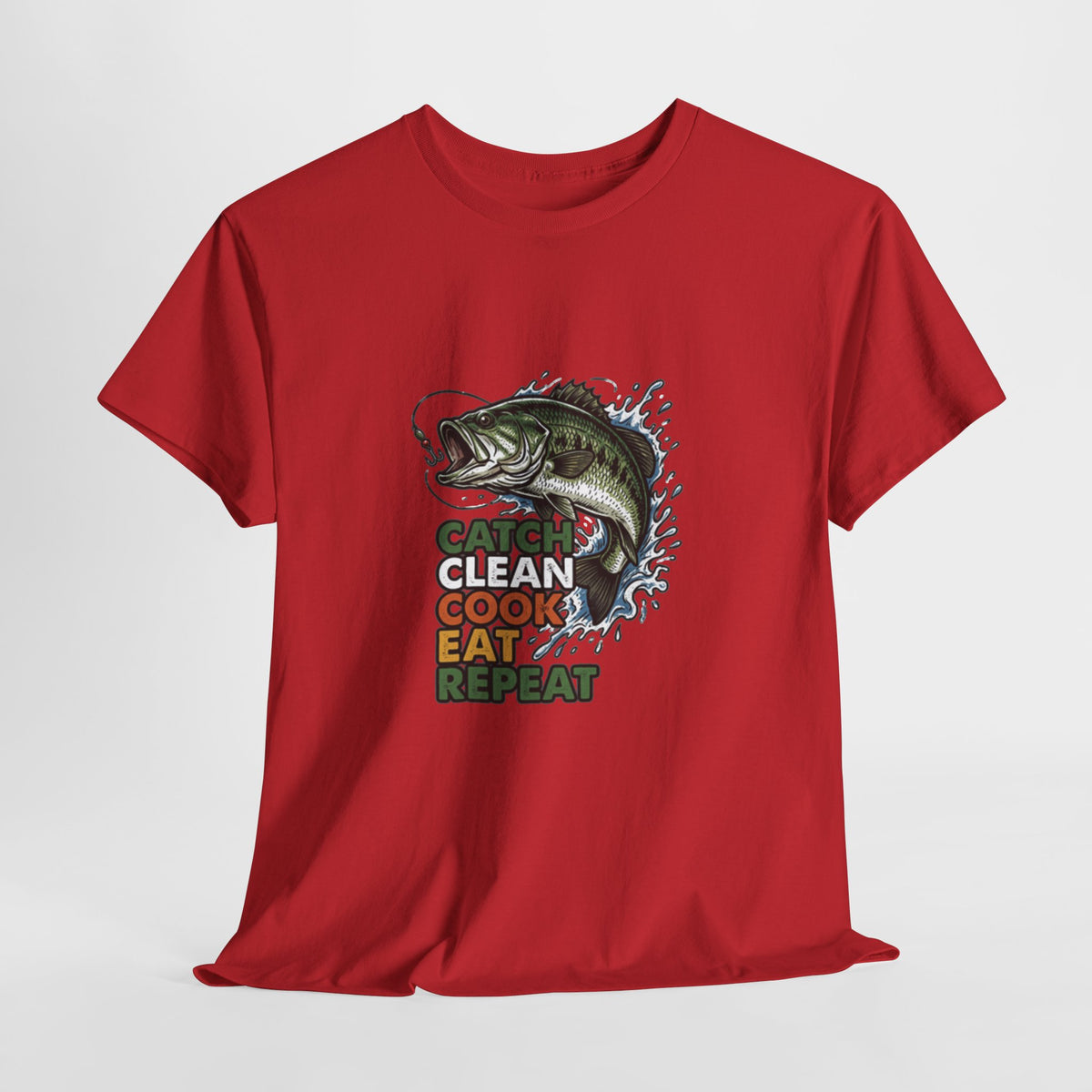 Catch Clean Cook Eat Repeat Unisex Heavy Cotton Tee