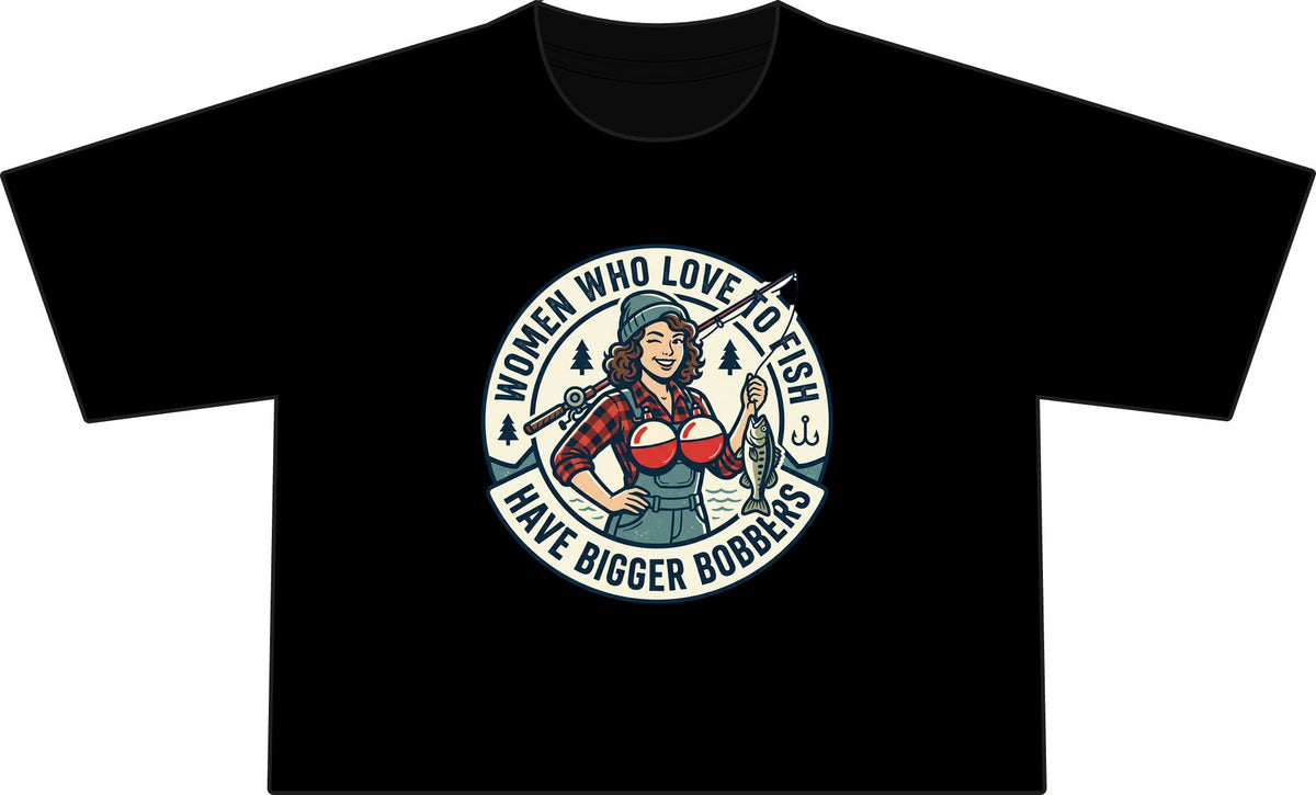 Women's  Bigger Bobber's PosiCharge Draft Crop Tee