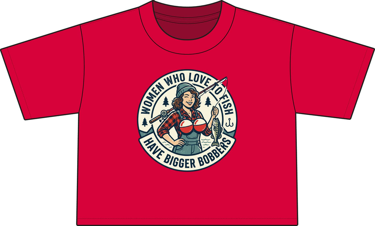 Women's  Bigger Bobber's PosiCharge Draft Crop Tee