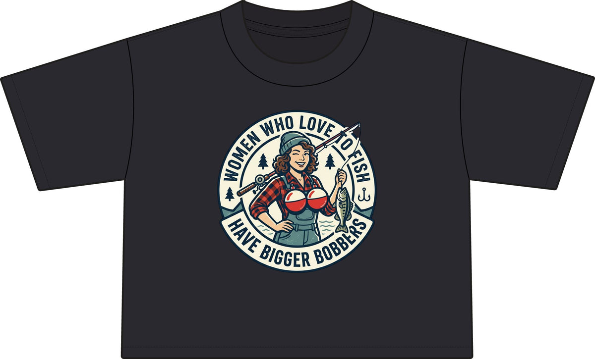 Women's  Bigger Bobber's PosiCharge Draft Crop Tee