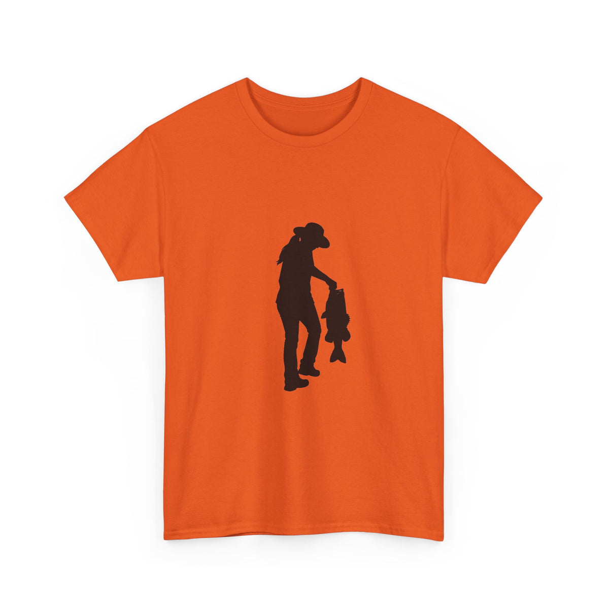 Woman Fishing Heavy Cotton Tee