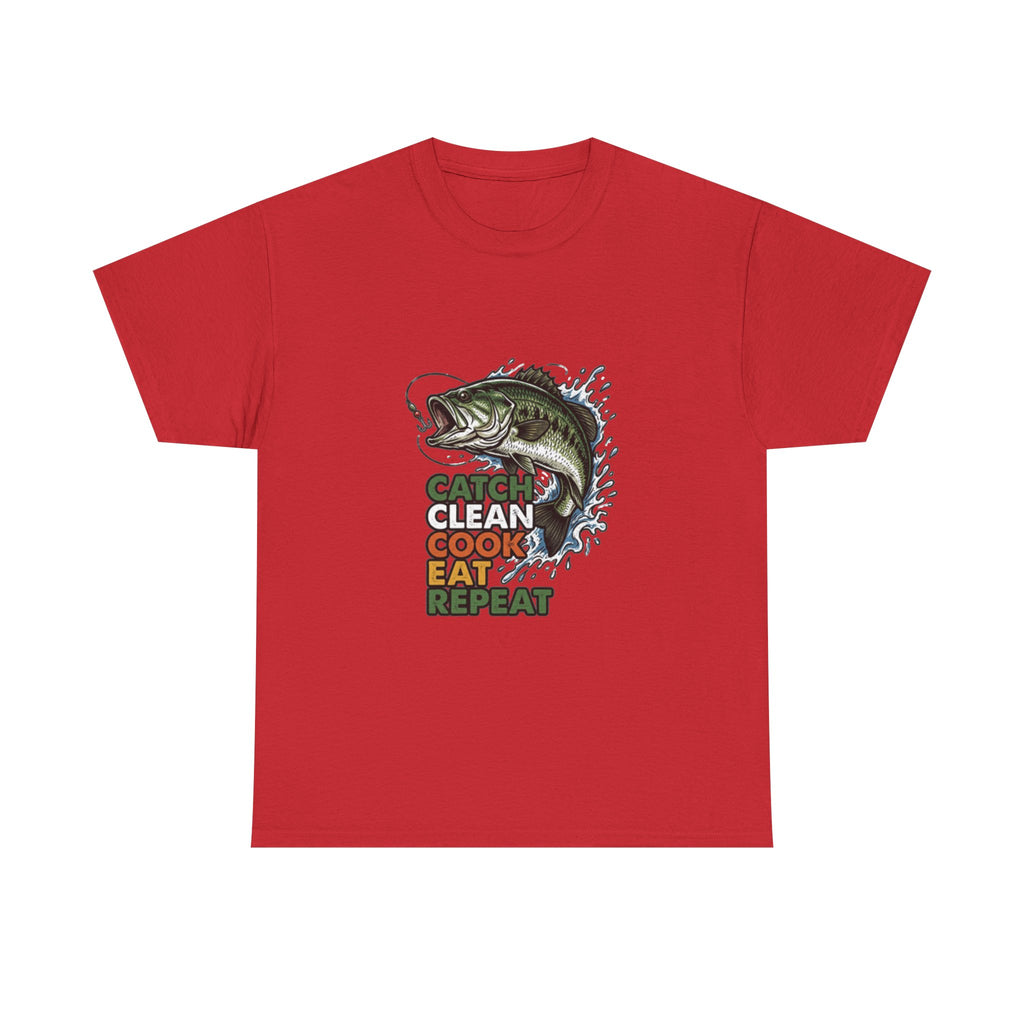 Catch Clean Cook Eat Repeat Unisex Heavy Cotton Tee