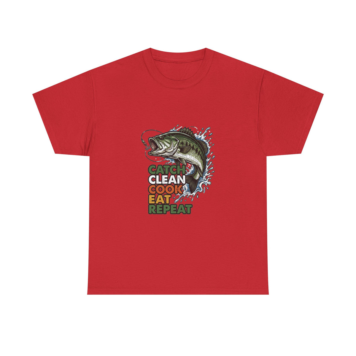 Catch Clean Cook Eat Repeat Unisex Heavy Cotton Tee