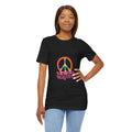 Backroad Beautiful Peace Sign Tee — Retro Rainbow Graphic T-Shirt
