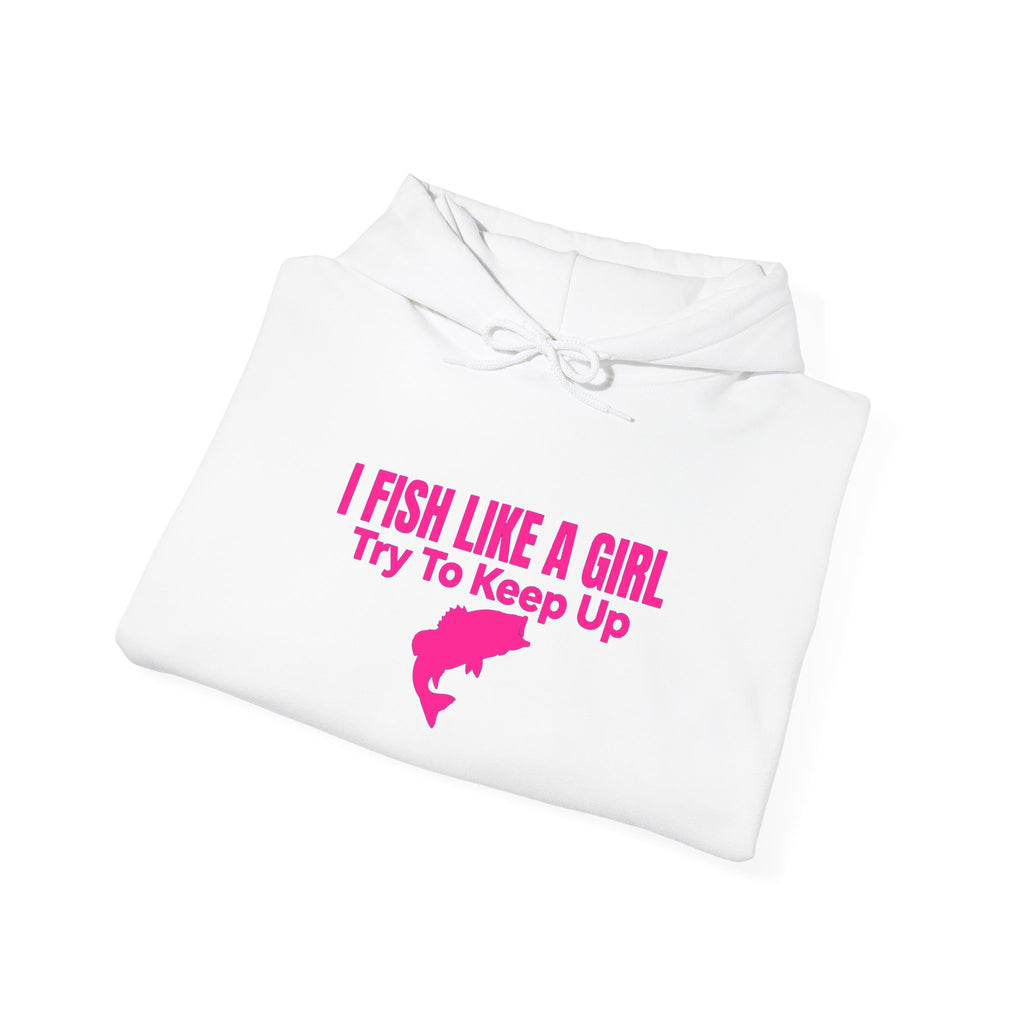 FishbLike a girlnUnisex Heavy Blend™ Hooded Sweatshirt