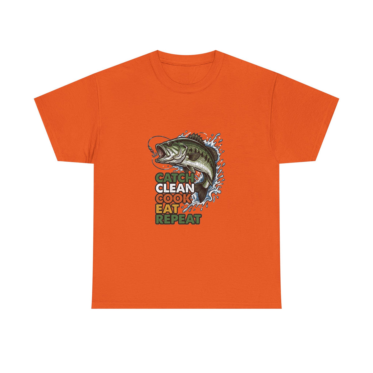 Catch Clean Cook Eat Repeat Unisex Heavy Cotton Tee