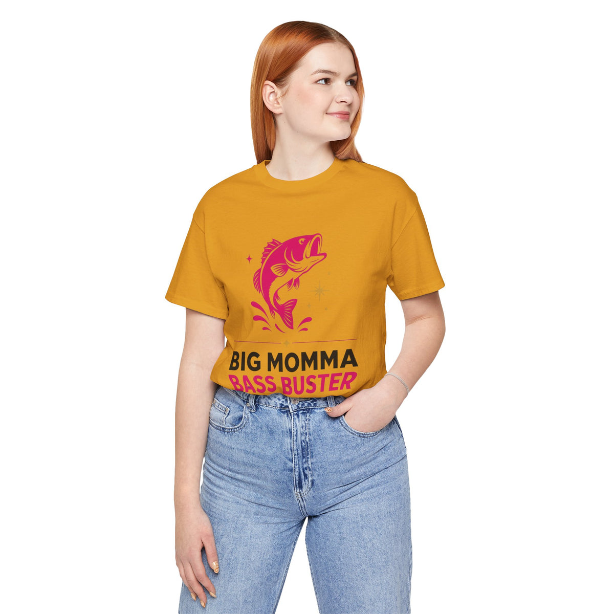 Bass Fishing Tee — "Big Momma Bass Buster" Graphic Shirt