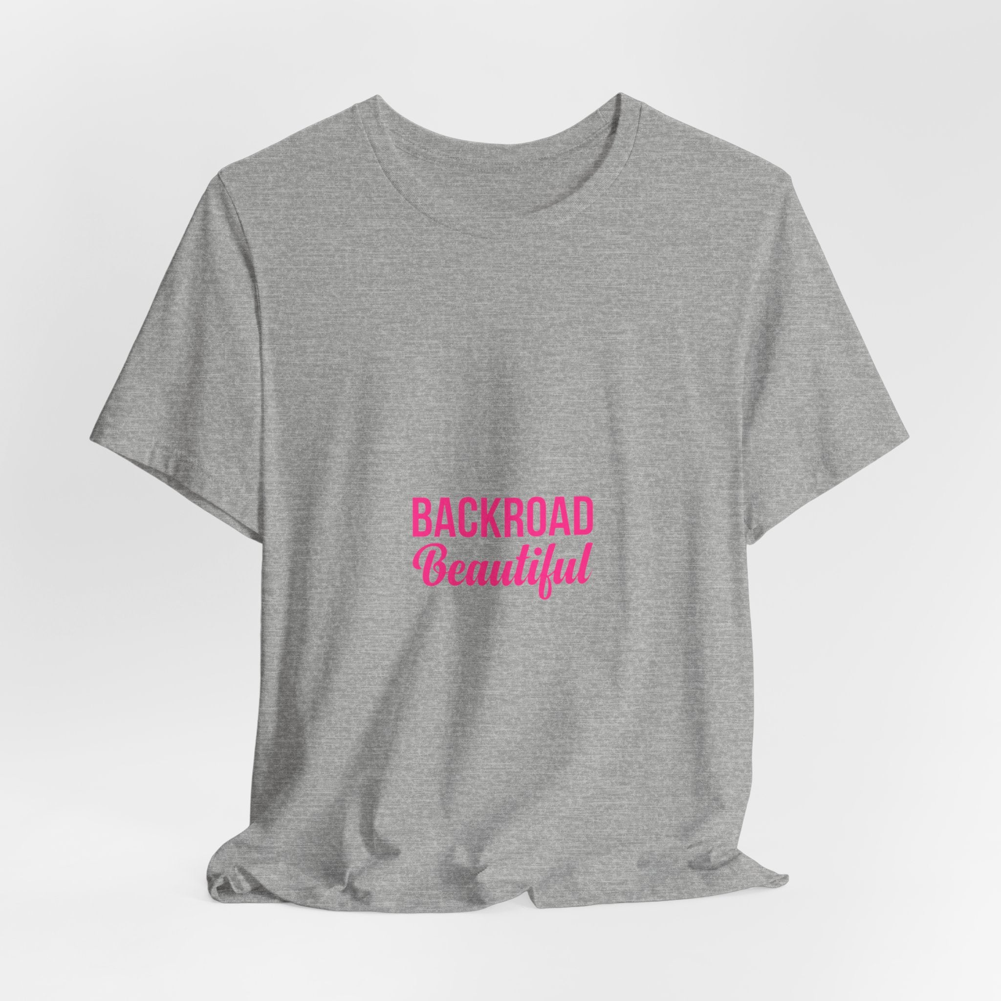 Backroad Beautiful Tee — Pink Script Graphic T‑Shirt