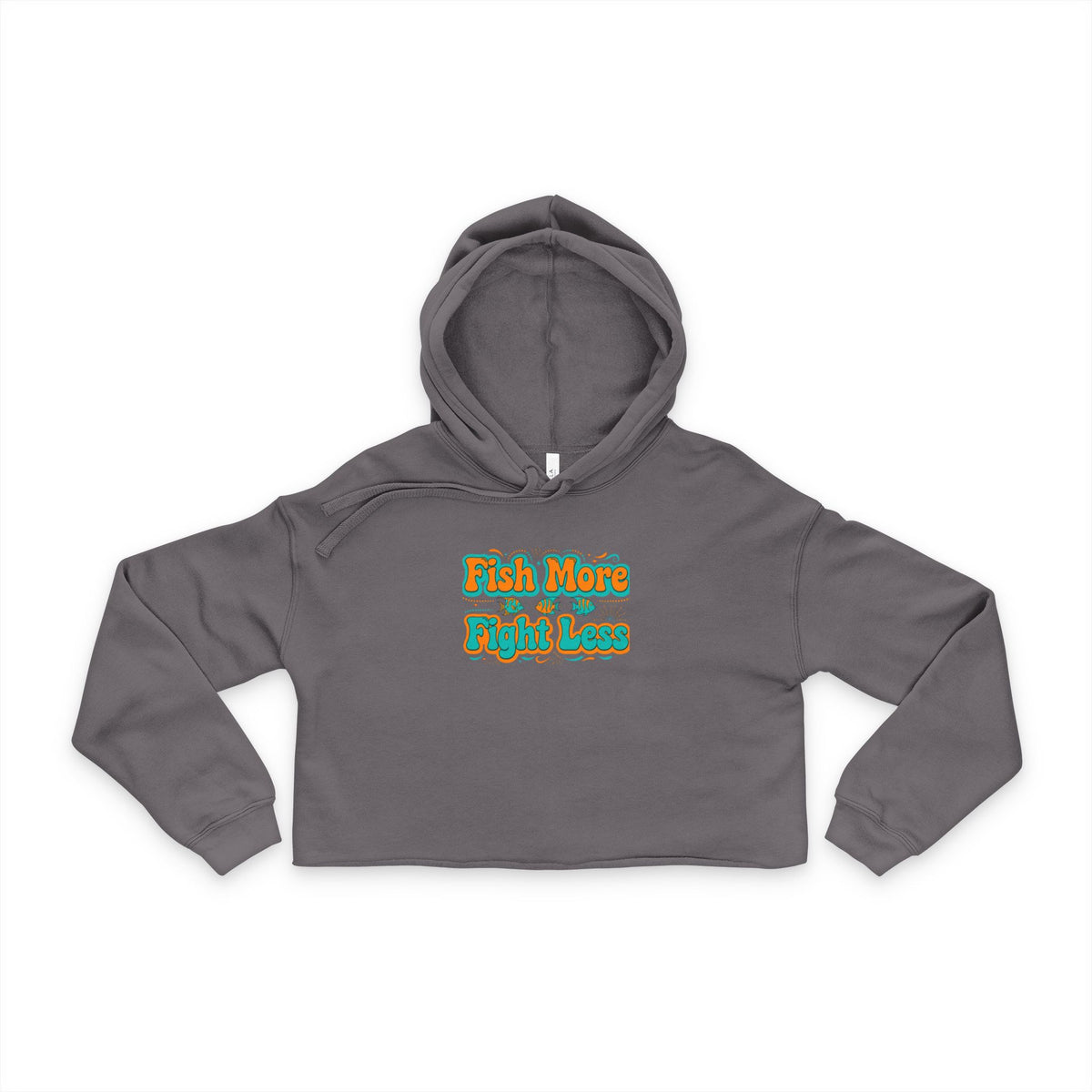 Fish More, Fight Less Cropped Hoodie
