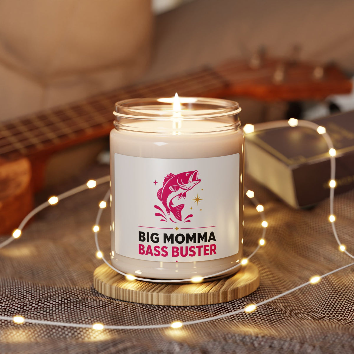 Scented Soy Candle — “Big Momma Bass Buster” Fishing Novelty Candle