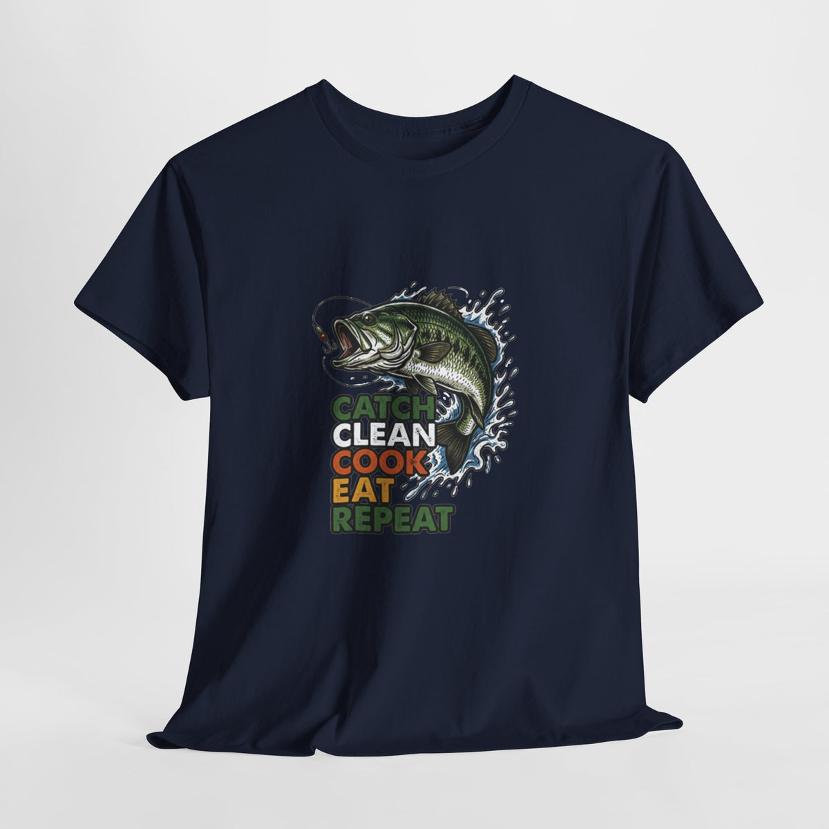 Catch Clean Cook Eat Repeat Unisex Heavy Cotton Tee