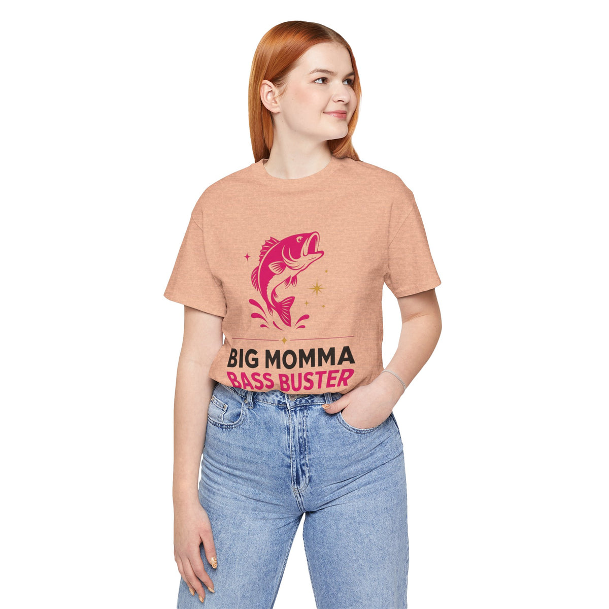Bass Fishing Tee — "Big Momma Bass Buster" Graphic Shirt