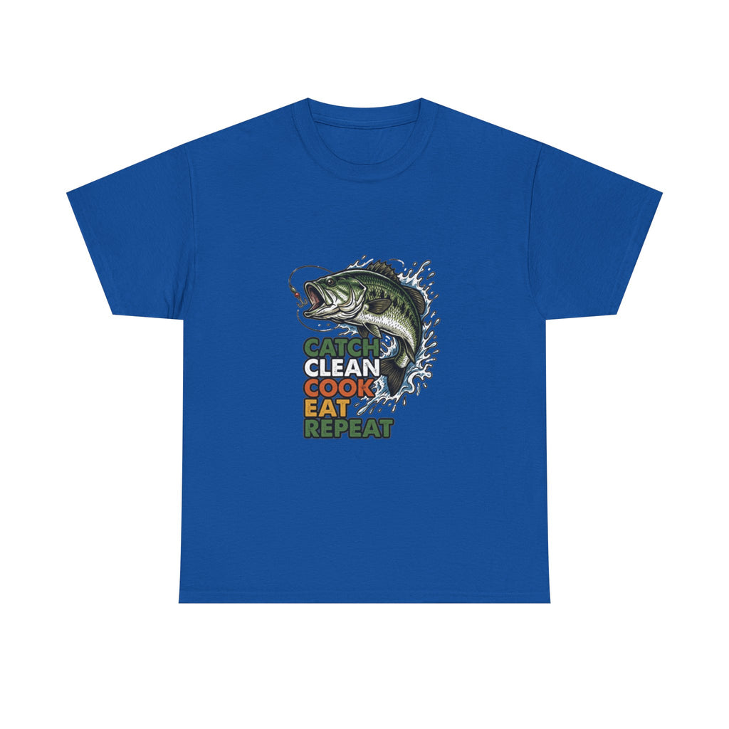 Catch Clean Cook Eat Repeat Unisex Heavy Cotton Tee