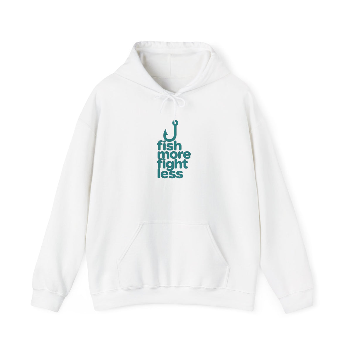 Fish More Fight Less Unisex Heavy Blend™ Hooded Sweatshirt