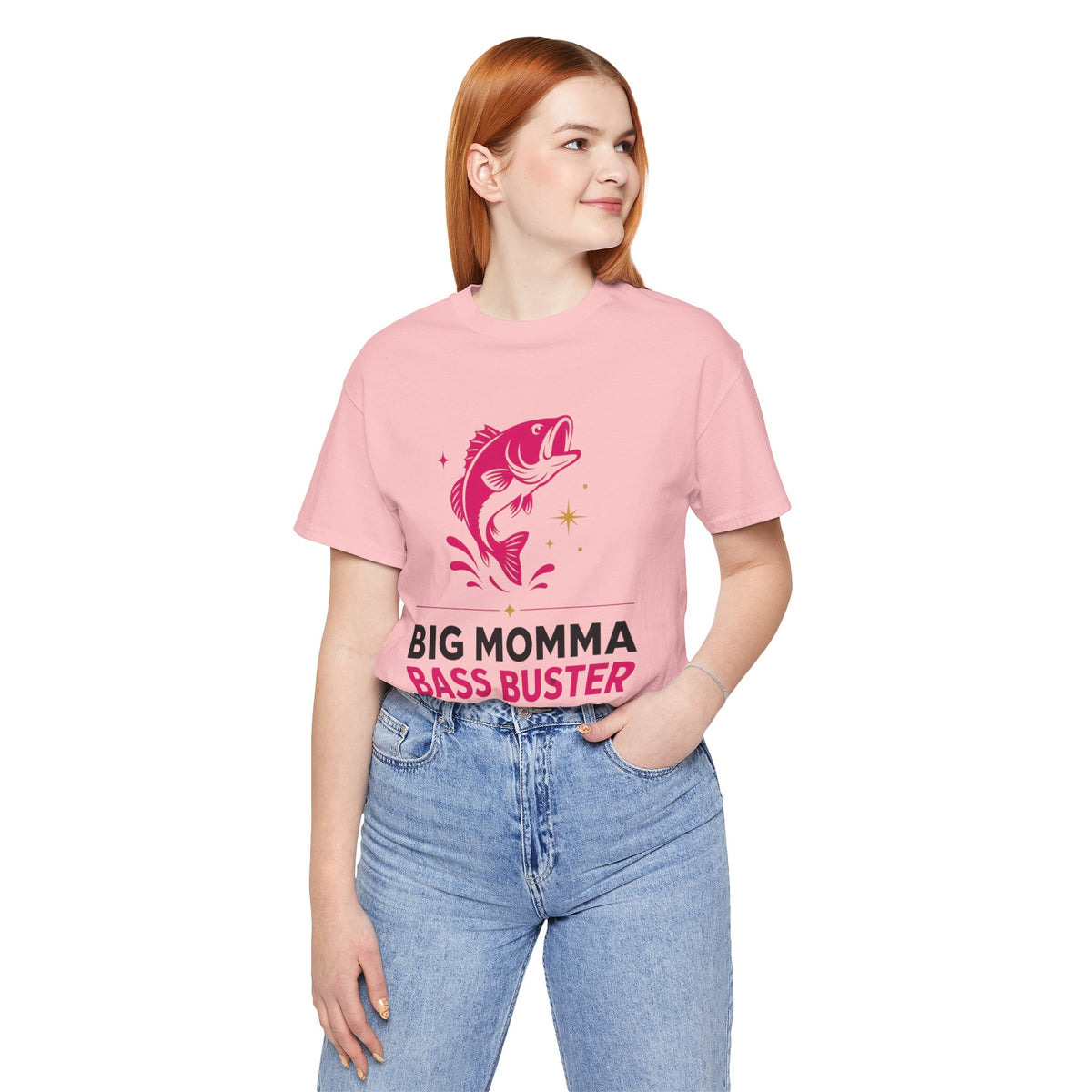 Bass Fishing Tee — "Big Momma Bass Buster" Graphic Shirt