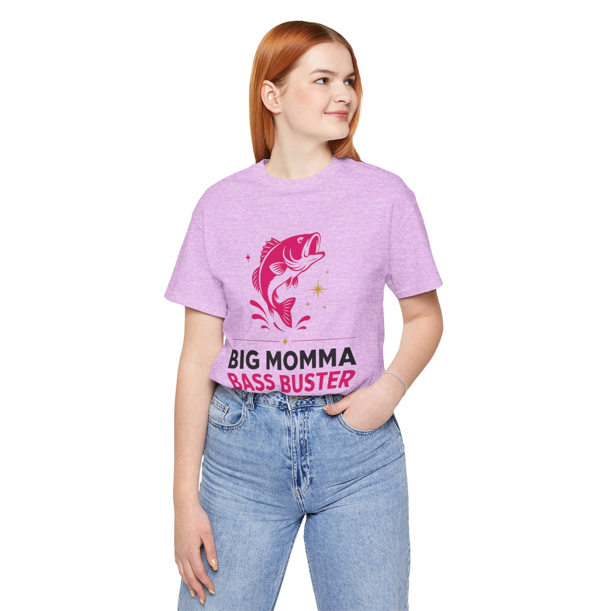 Bass Fishing Tee — "Big Momma Bass Buster" Graphic Shirt