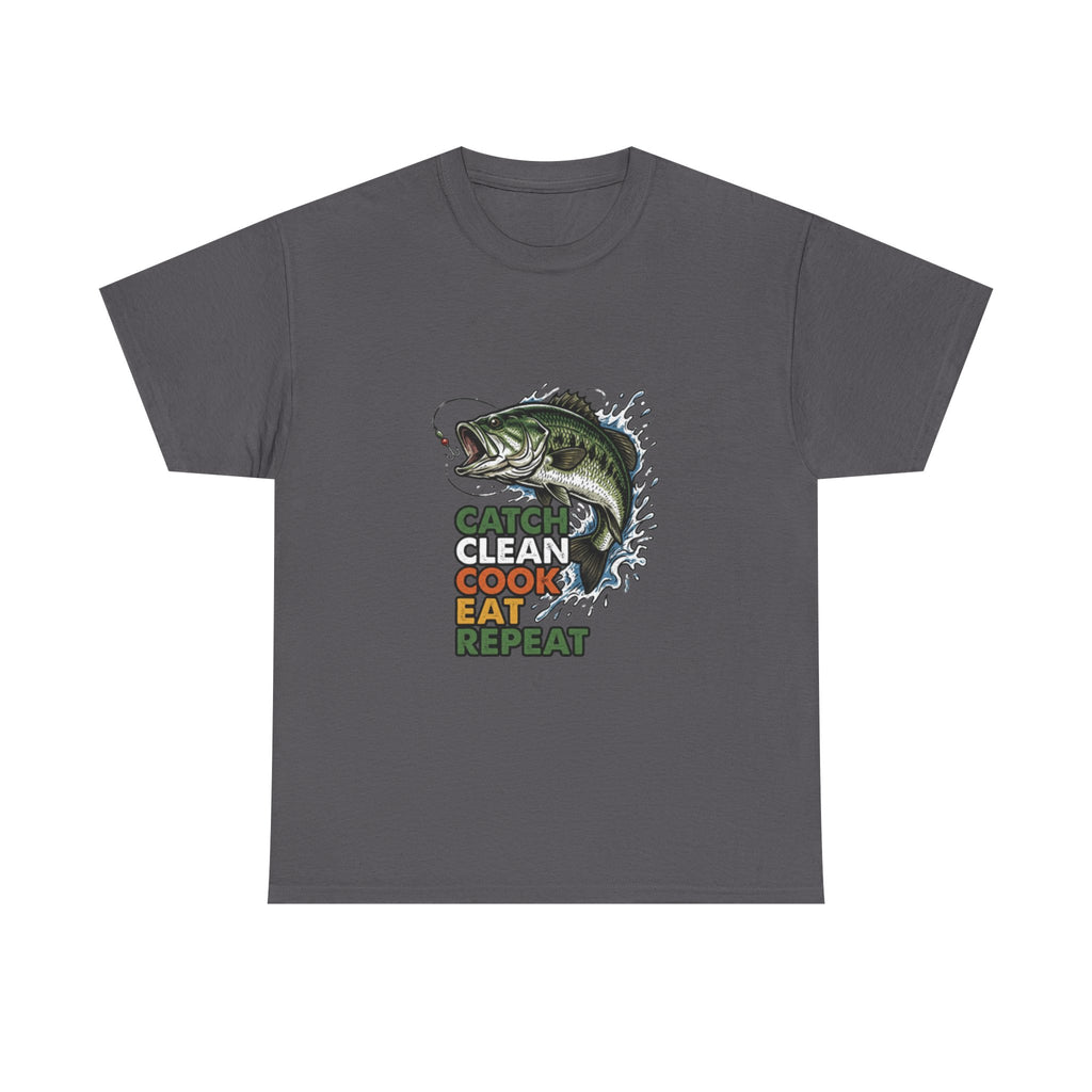 Catch Clean Cook Eat Repeat Unisex Heavy Cotton Tee