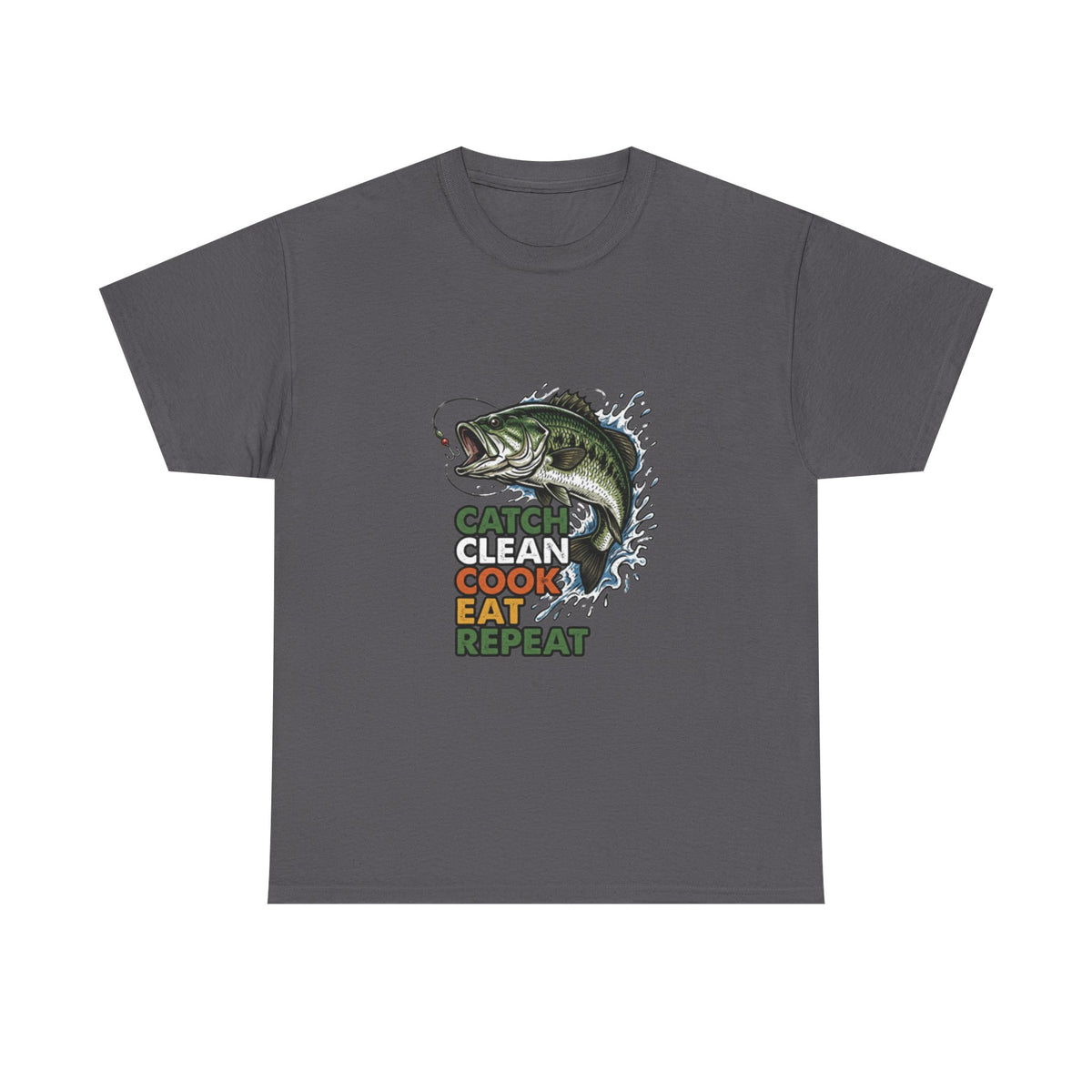 Catch Clean Cook Eat Repeat Unisex Heavy Cotton Tee