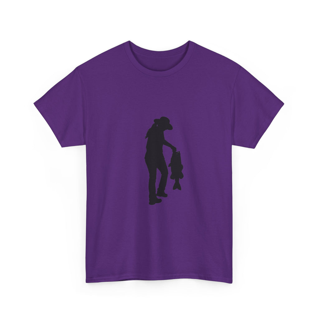 Woman Fishing Heavy Cotton Tee