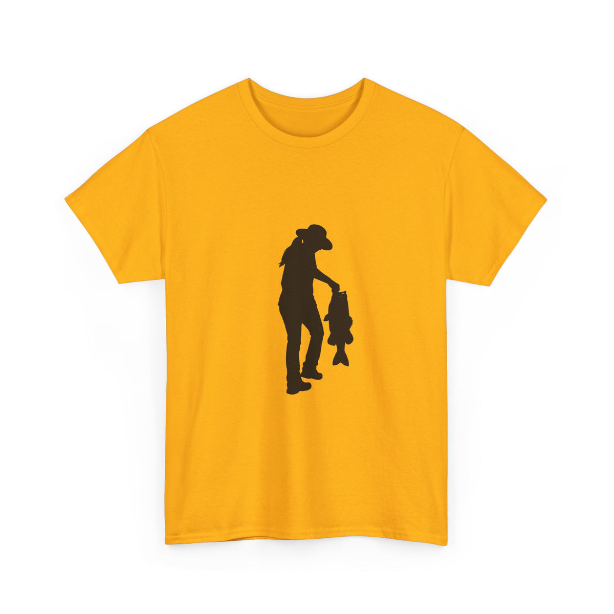 Woman Fishing Heavy Cotton Tee
