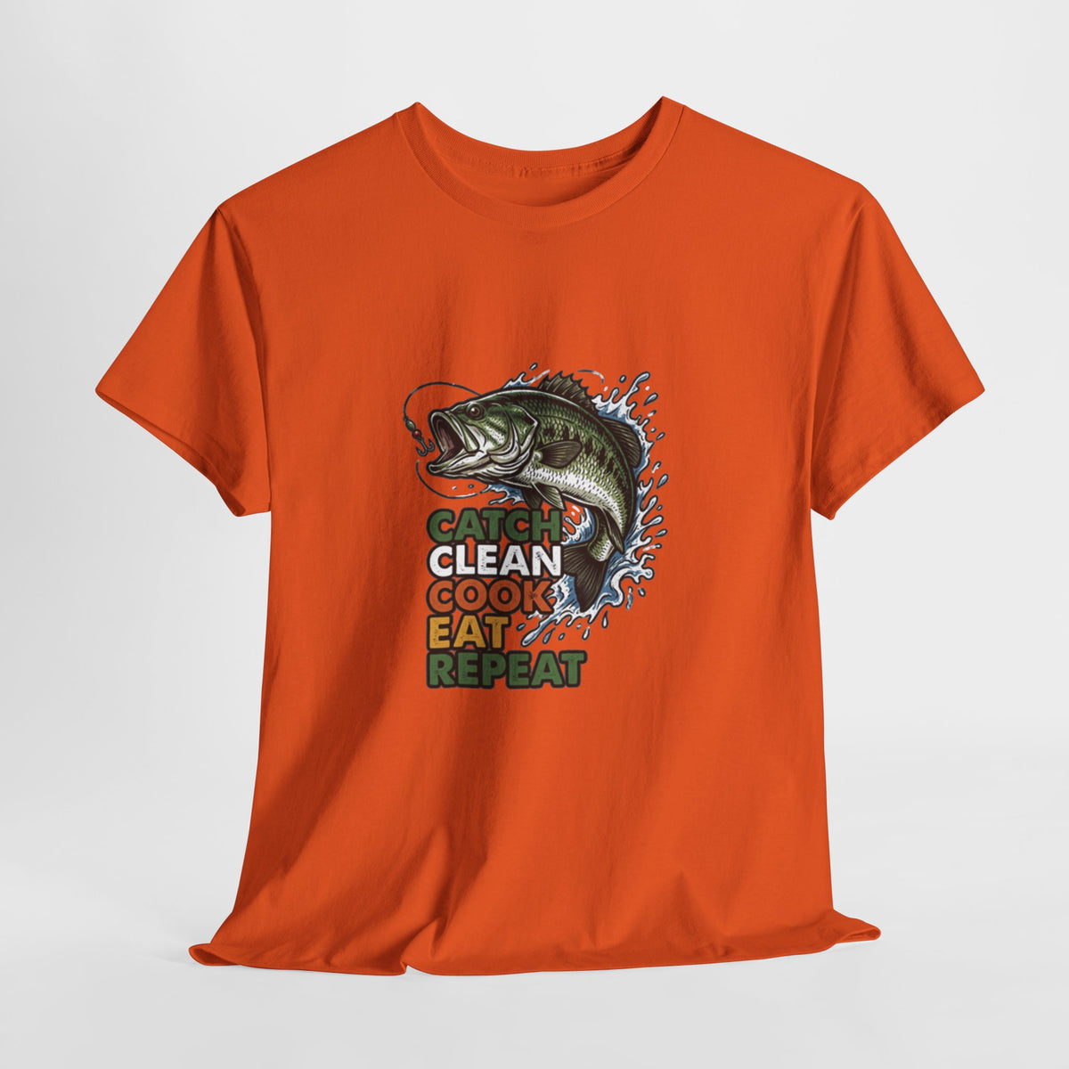 Catch Clean Cook Eat Repeat Unisex Heavy Cotton Tee