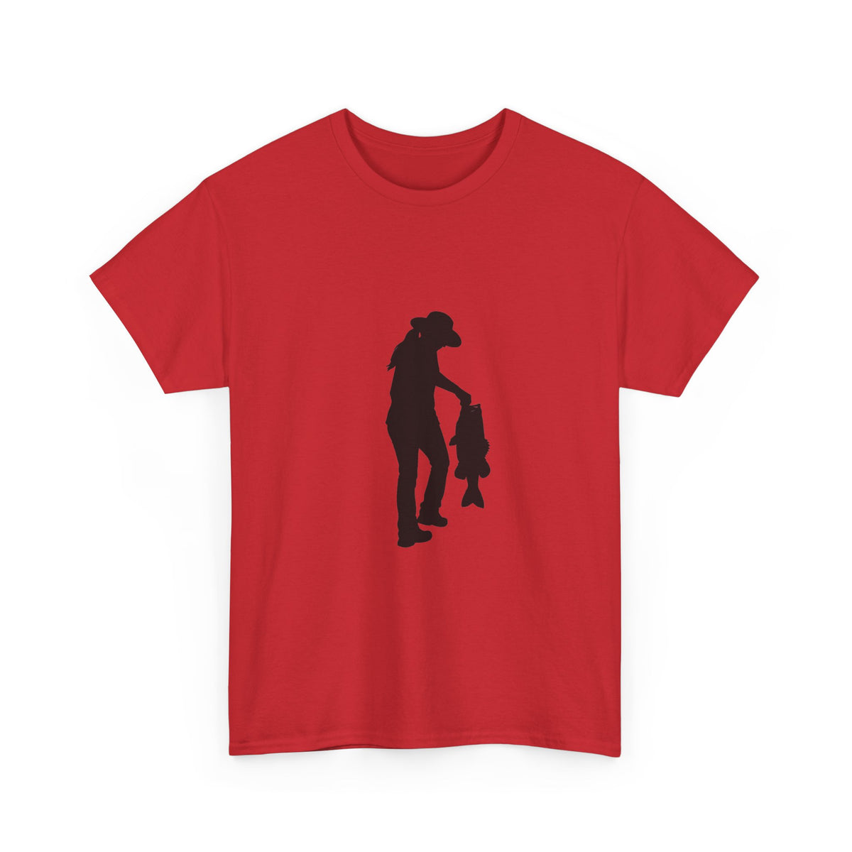 Woman Fishing Heavy Cotton Tee