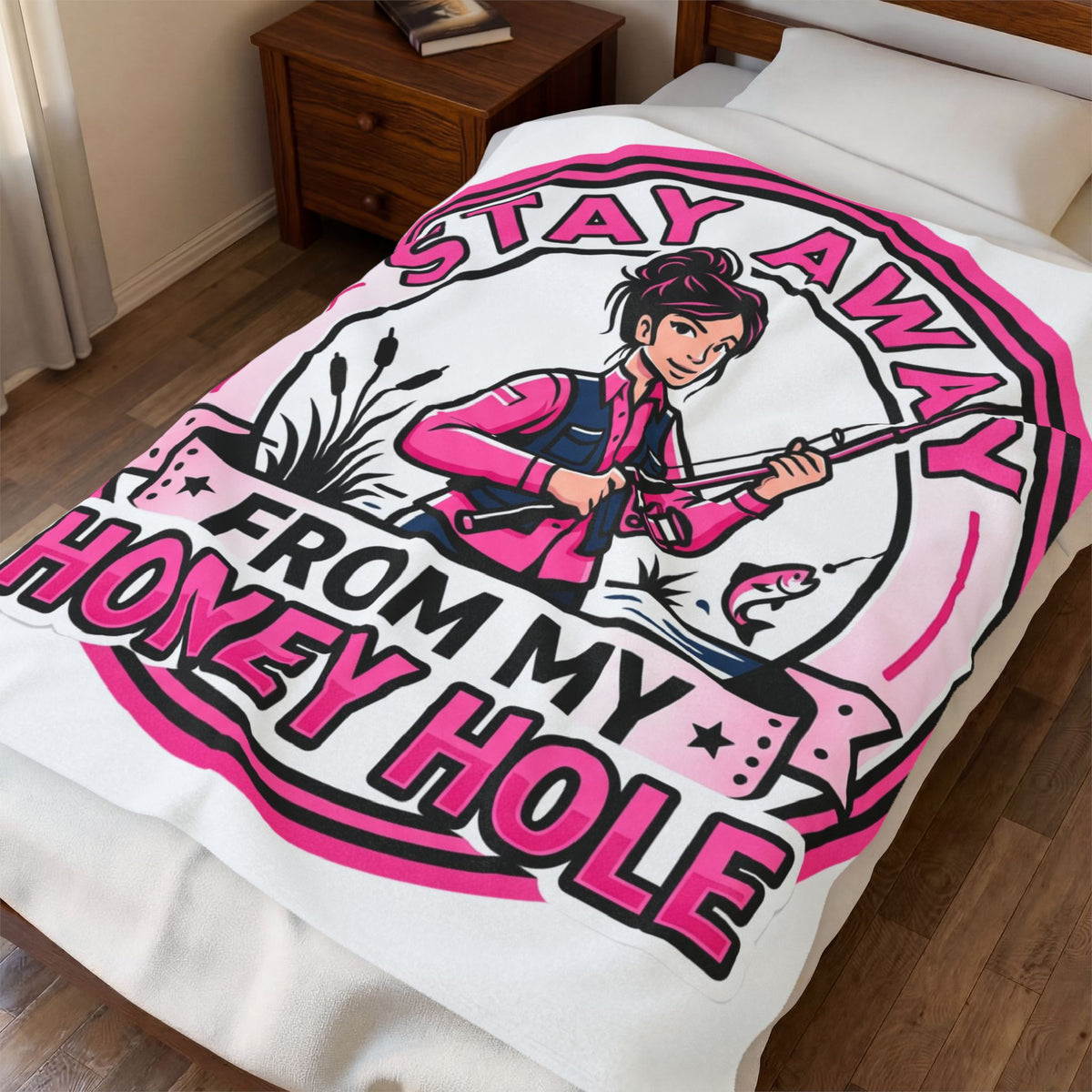 Honey Hole Velveteen Plush Blanket
