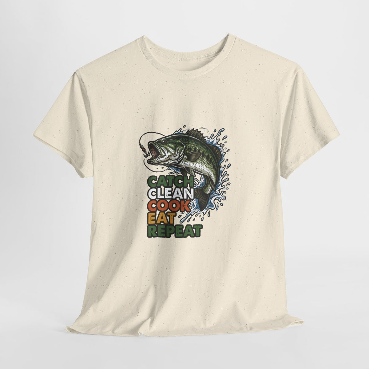 Catch Clean Cook Eat Repeat Unisex Heavy Cotton Tee
