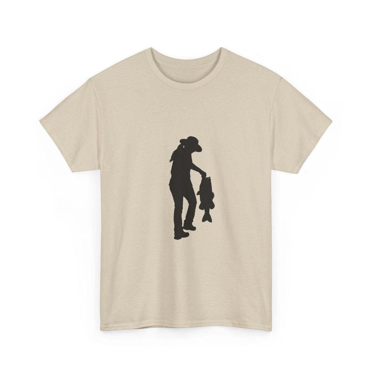 Woman Fishing Heavy Cotton Tee