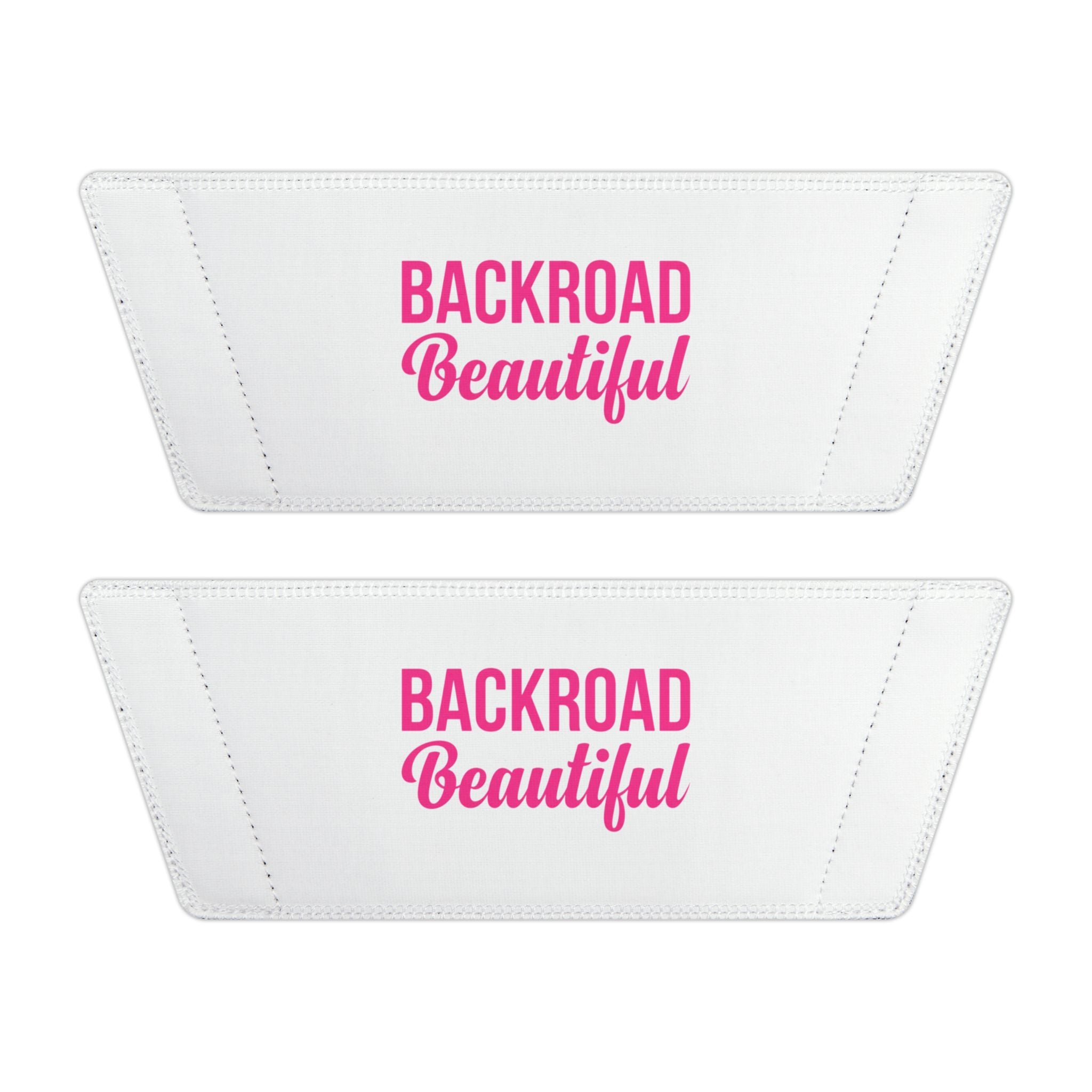 Removable-Strap Slide Sandals — Women's Adjustable White Slides with Pink Logo