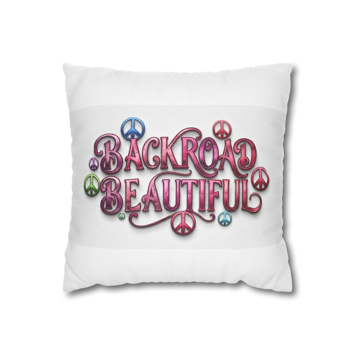 Backroad Beautiful Spun Polyester Square Pillowcase