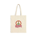 Peace Sign 'Backroad Beautiful' Cotton Tote — Retro Rainbow Eco Bag