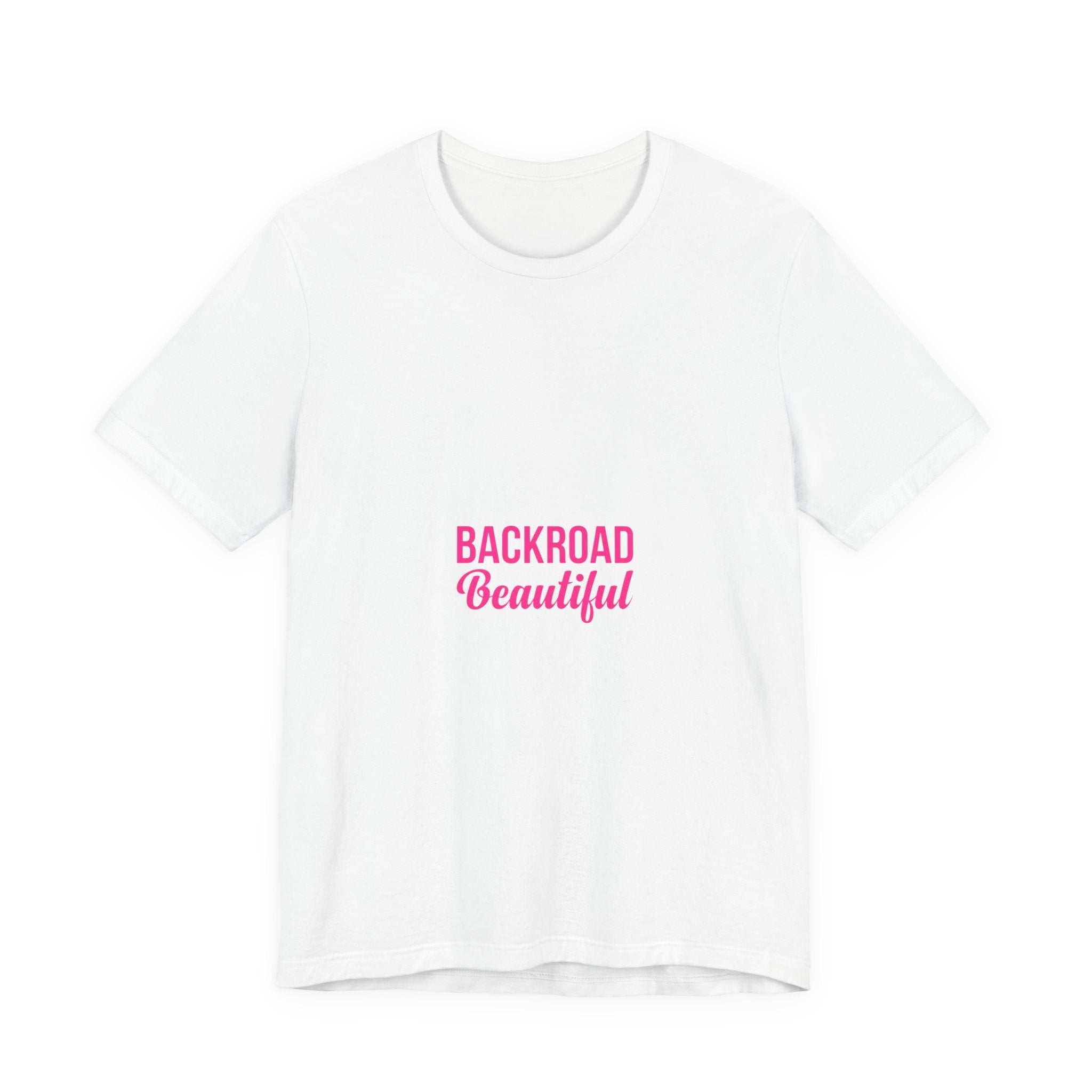 Backroad Beautiful Tee — Pink Script Graphic T‑Shirt