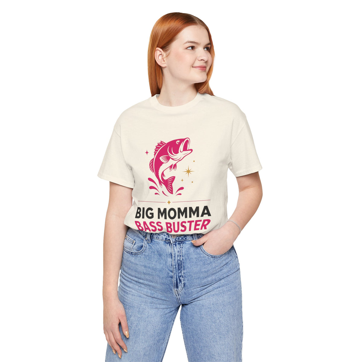 Bass Fishing Tee — "Big Momma Bass Buster" Graphic Shirt