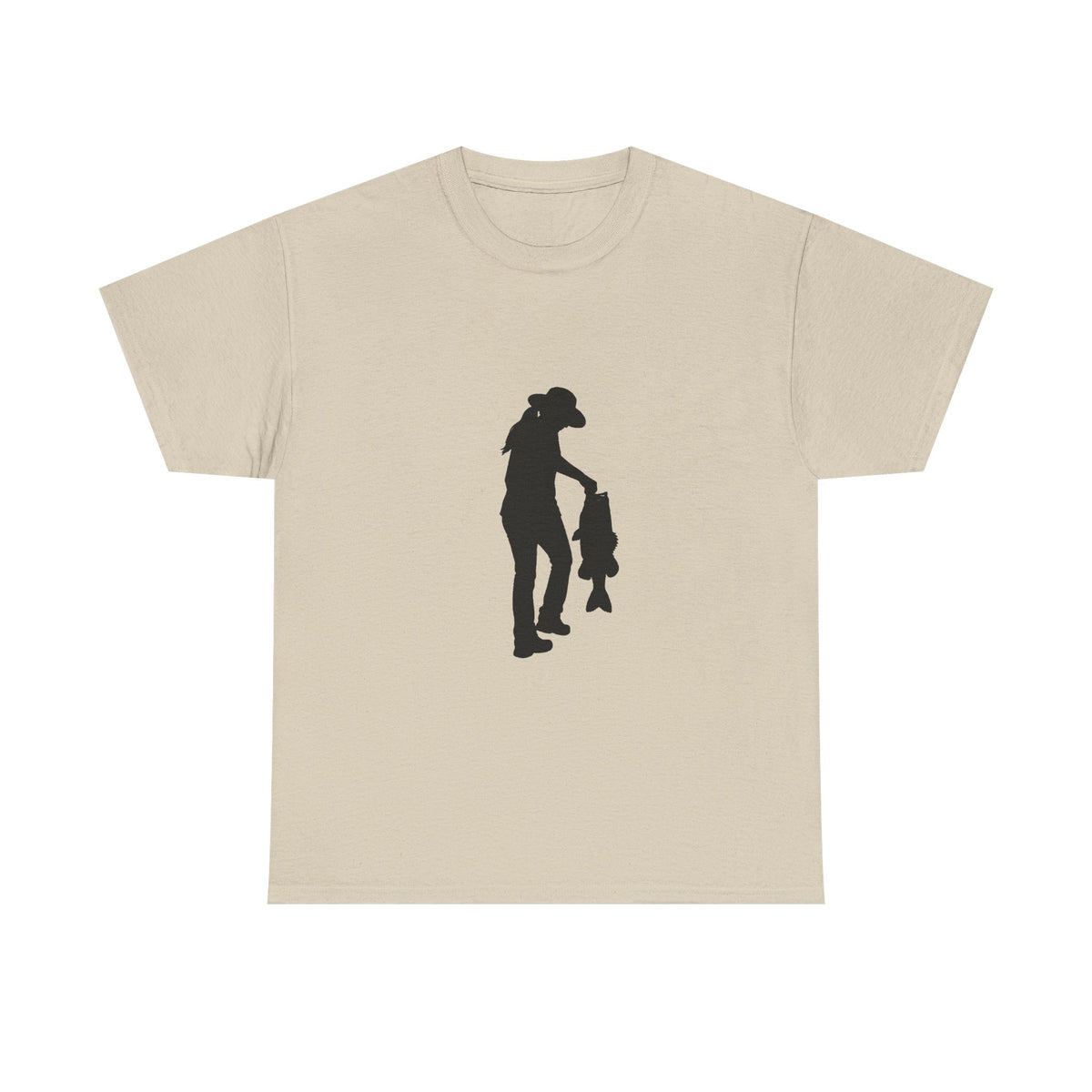 Woman Fishing Heavy Cotton Tee