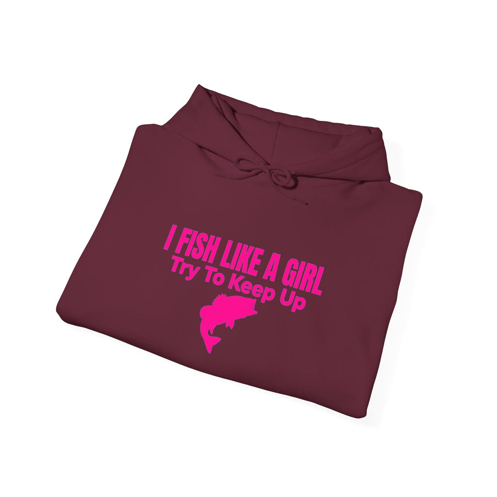 Fish Like a Girl Unisex Heavy Blend™ Hooded Sweatshirt