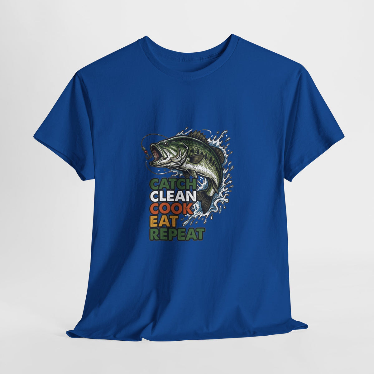 Catch Clean Cook Eat Repeat Unisex Heavy Cotton Tee