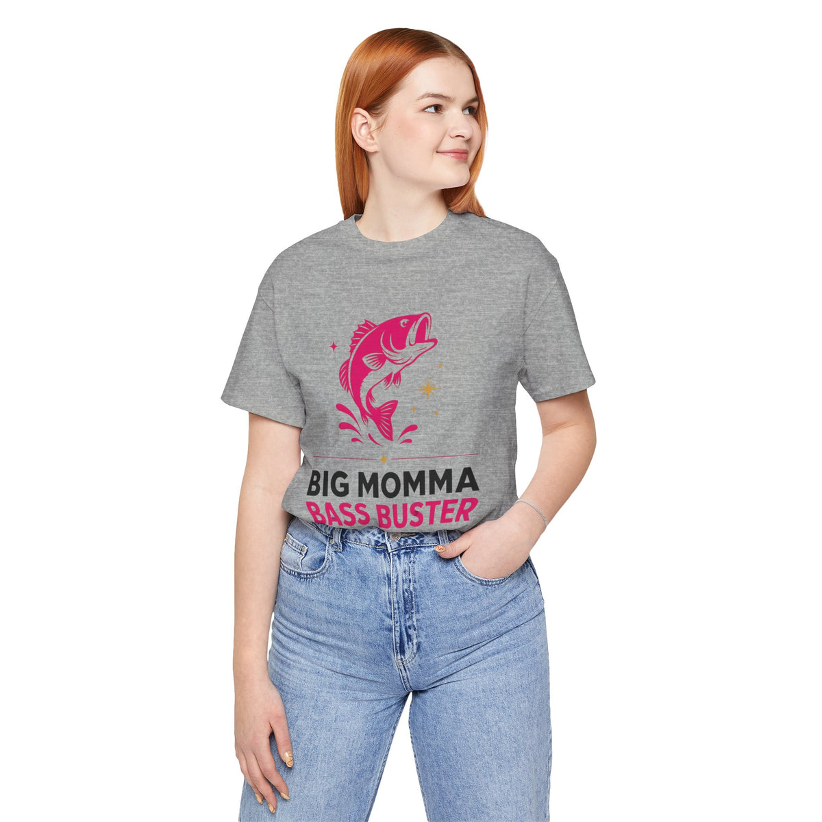 Bass Fishing Tee — "Big Momma Bass Buster" Graphic Shirt