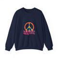 Backroad Beautiful Peace Sign Sweatshirt - Retro Rainbow Crewneck