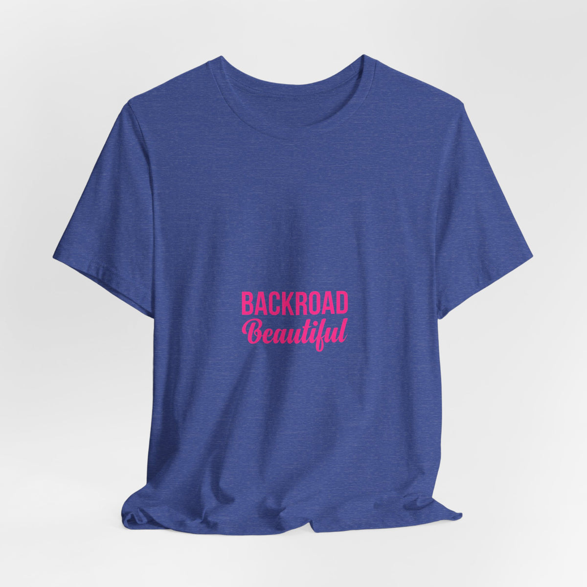 Backroad Beautiful Tee — Pink Script Graphic T‑Shirt