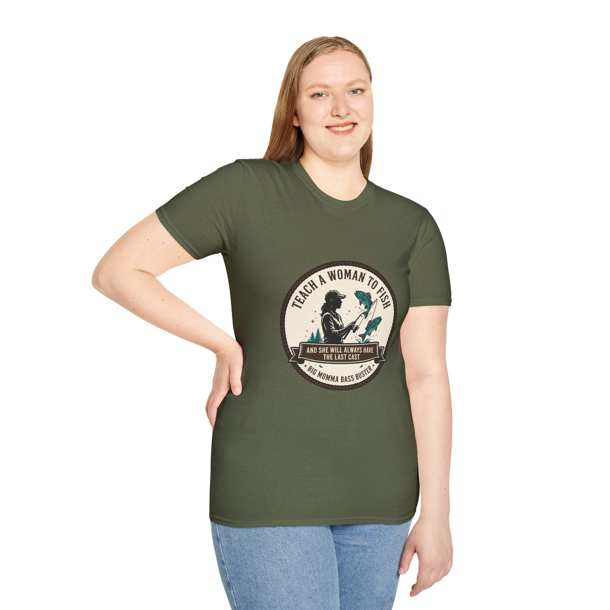 Teach a Girl to Fish Softstyle T-Shirt