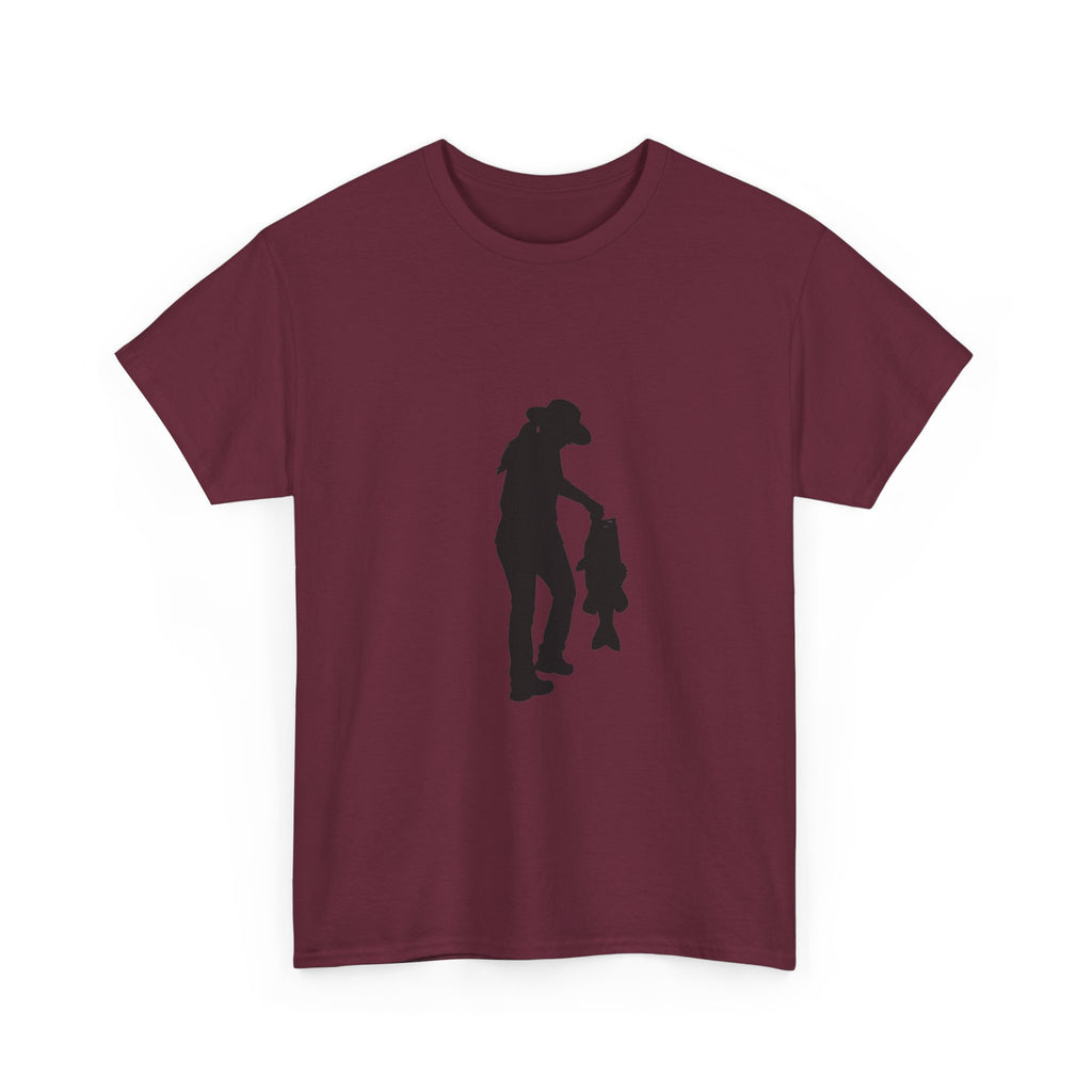 Woman Fishing Heavy Cotton Tee