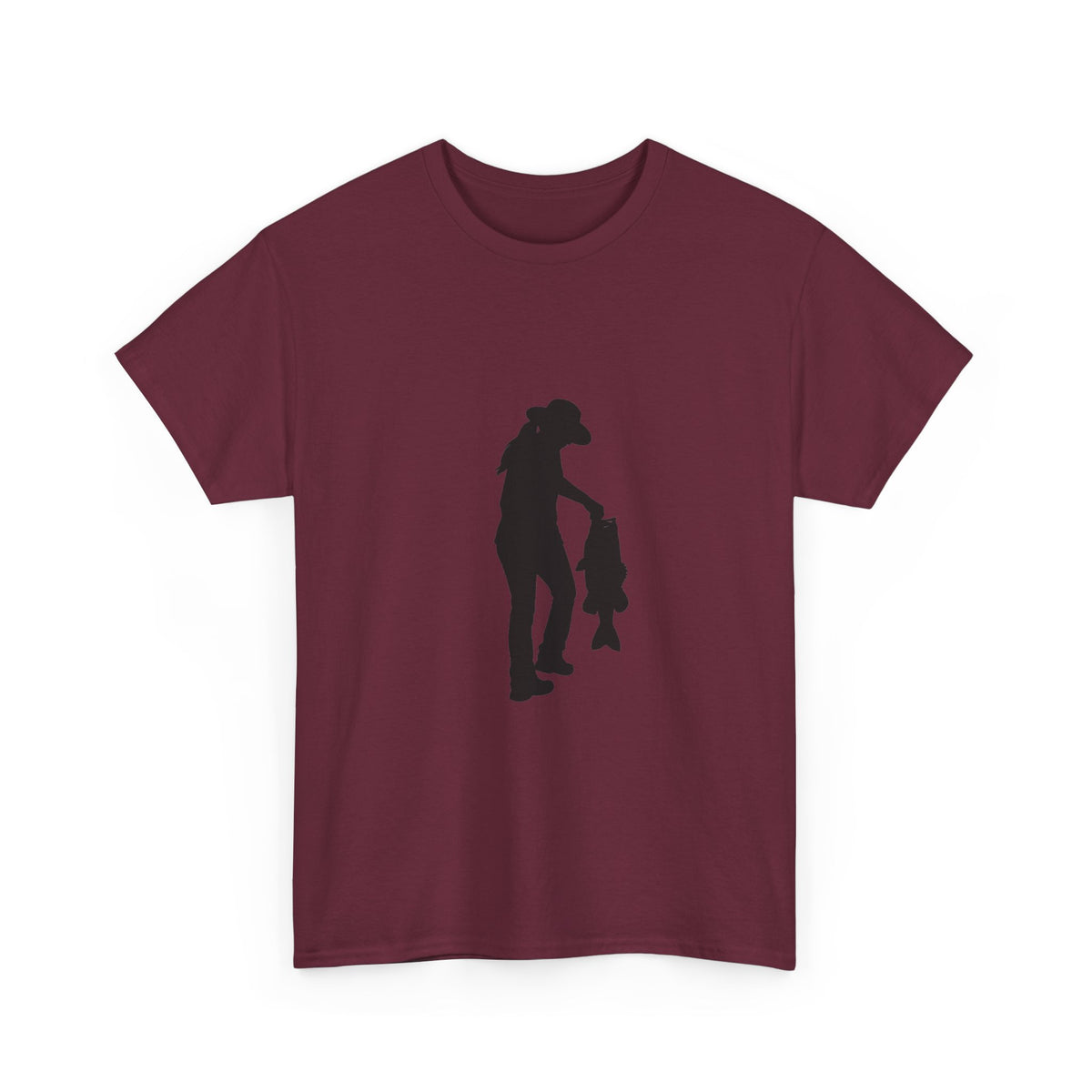 Woman Fishing Heavy Cotton Tee