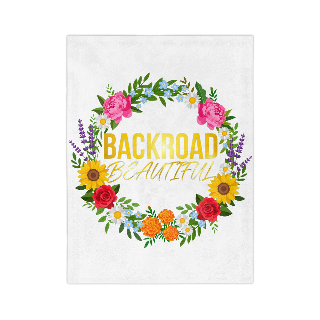 Backroad Beautiful Floral Throw Blanket — Velveteen Microfiber